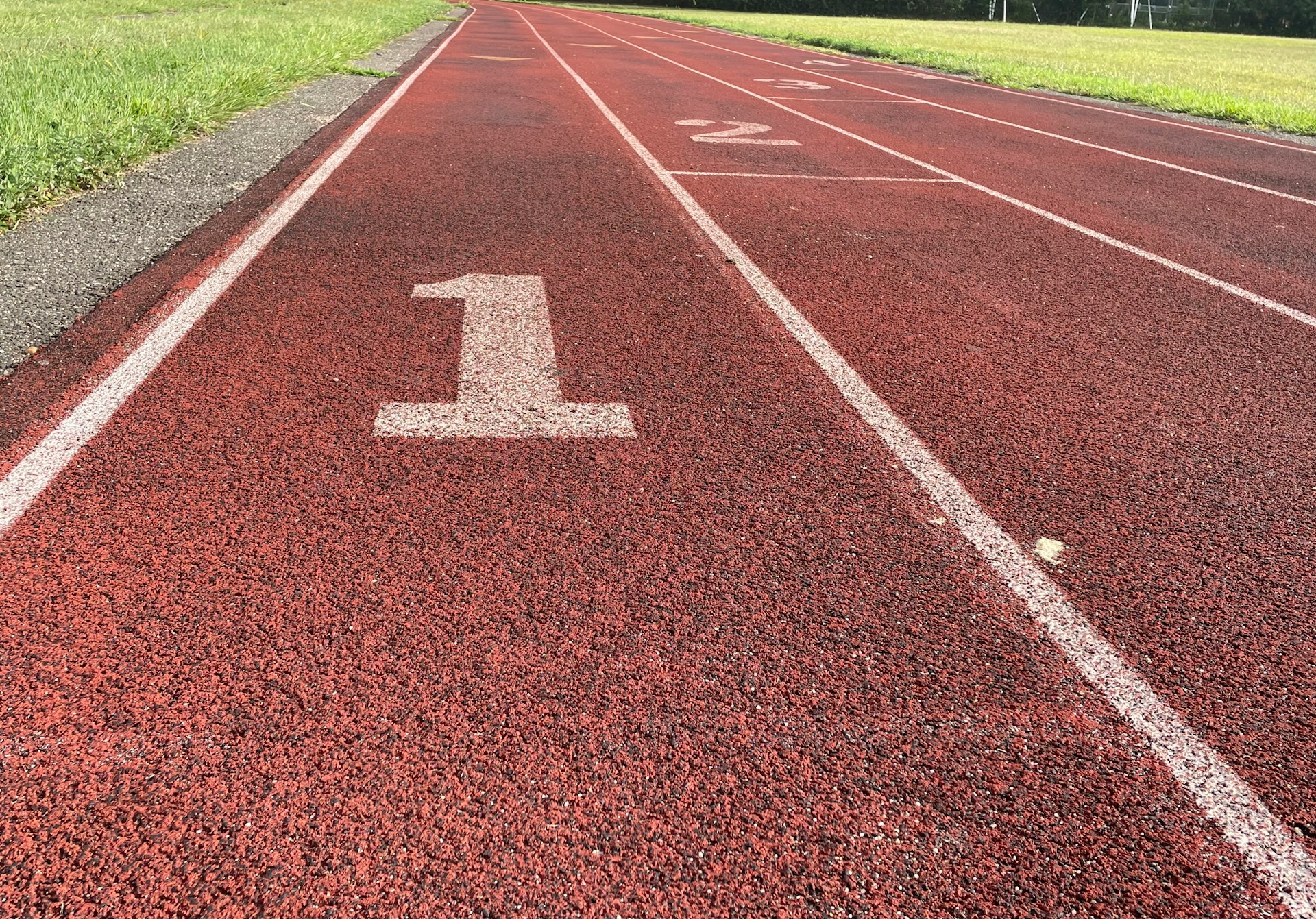 red and white asphalt road